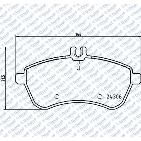 ART A09.2028 Balata Mercedes C Serisi W204 07-14 C204 11- S204 07-14 E Serisi W212 09-15 A207 10- C207 09- S212 09- Slc R172 16- Slk R172 11- - Ön